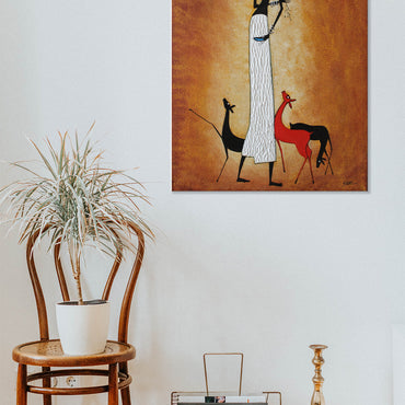 Abstract Wall Painting - Brown