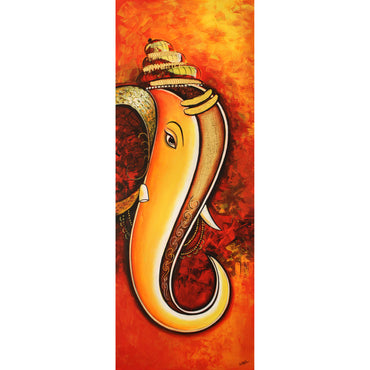 Red and yellow mix Ganesh