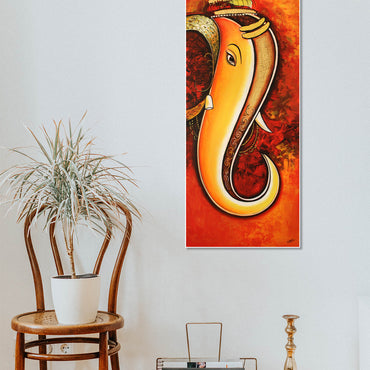 Red and yellow mix Ganesh