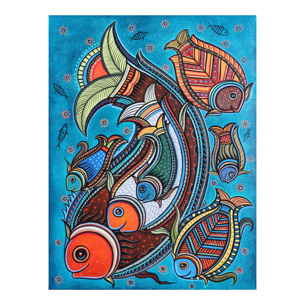 Abstract Fish - Painting – Artwaley