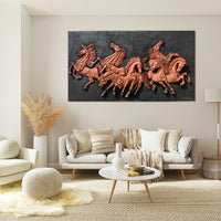 7 Horses Blue - Mural