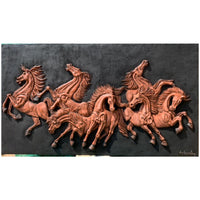 7 Horses Blue - Mural